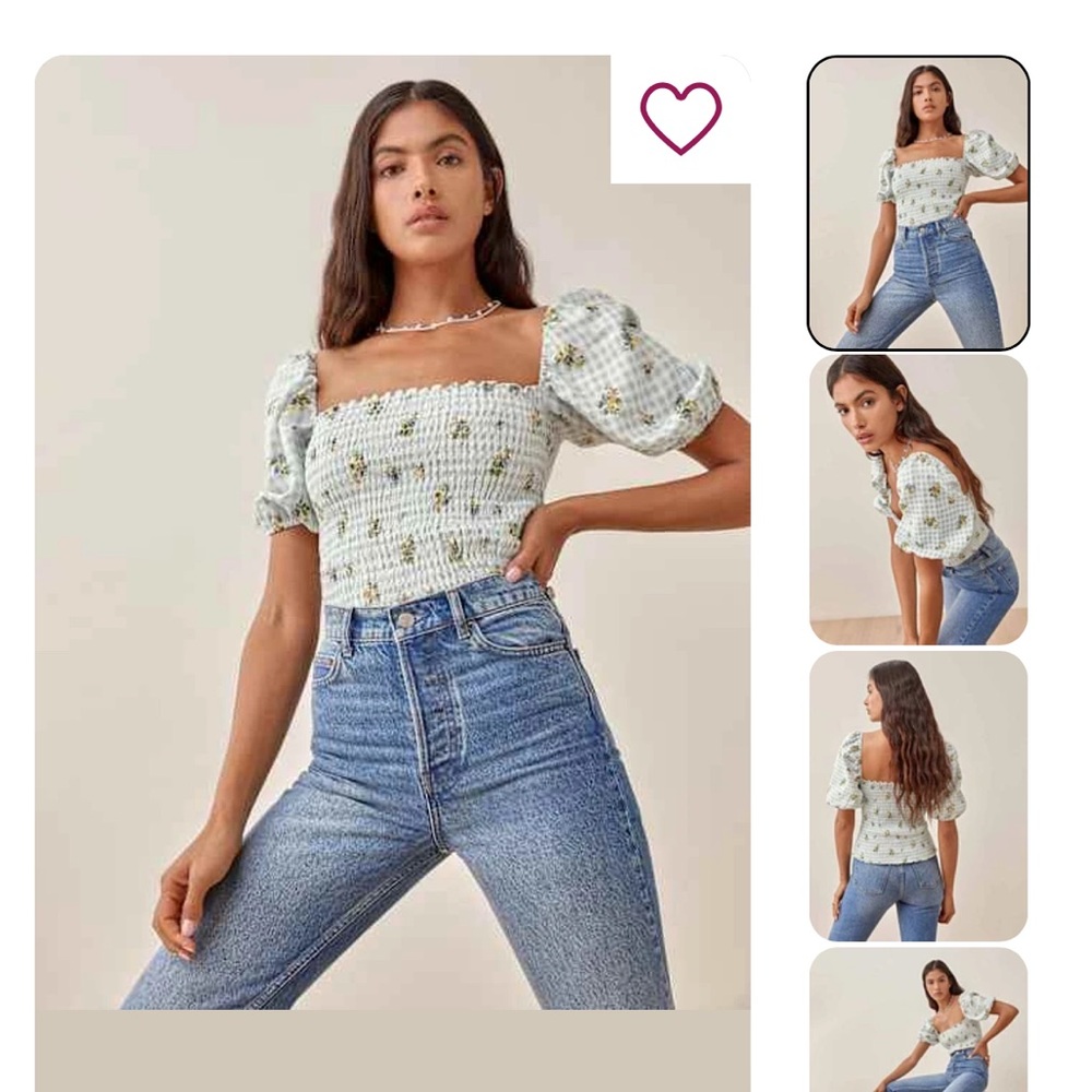 Reformation mulberry Al fresco top